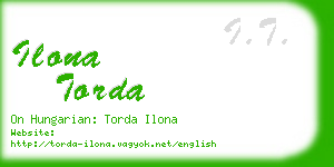 ilona torda business card